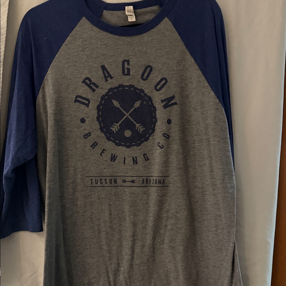 Anvil Blue and Gray Long Sleeve Tee